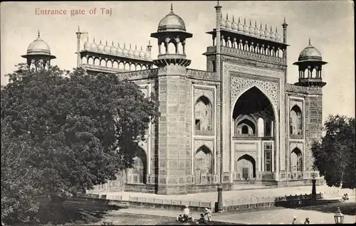 Ak Agra Indien, Taj Mahal, Entrance gate