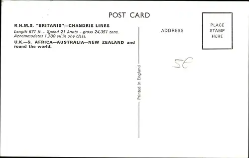 Ak RHMS Britanis, Chandris Lines