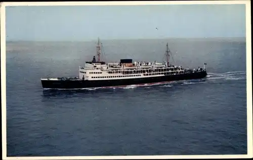 Ak M.S. Prins Albert, Dover Ostend Line, Fährschiff, Ansicht Backbord