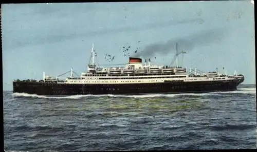 Ak Dampfschiff Vulcania, Saturnia, Italian Line