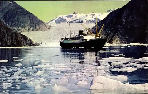 Ak Alaska, Fjord Tracy Arm, SS Glacier Queen, SS Yukon Star, Alaska Cruises Inc, Dampfschiff