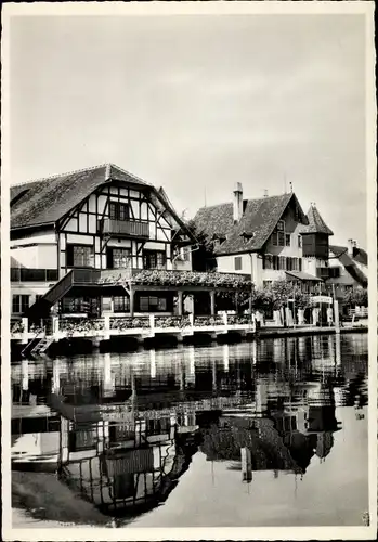 Ak Gottlieben Kanton Thurgau, Restaurant Gasthaus Waaghaus und Drachenburg