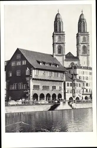 Ak Zürich Stadt Schweiz, Haus zum Rüden, Limmatquai