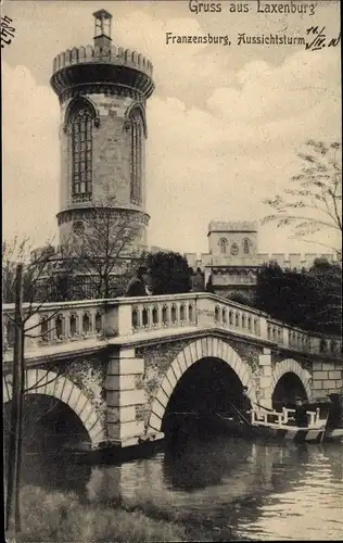 Ak Laxenburg in Niederösterreich, Franzensburg, Aussichtsturm