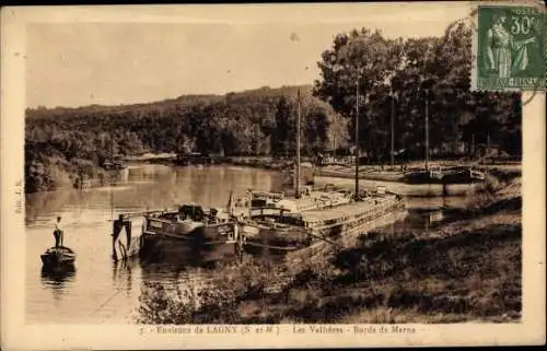 Ak Lagny Seine et Marne, Les Vallières, Bords de Marne