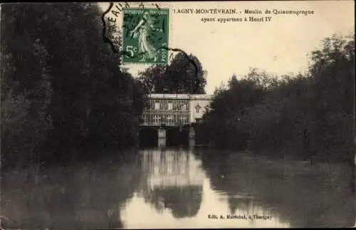 Ak Lagny Montévrain Seine et Marne, Moulin de Quincoeugrogne