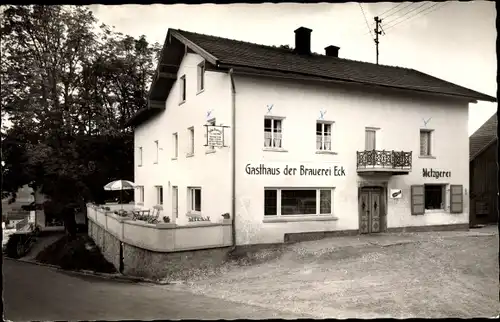 Ak Lam im Bayerischen Wald Oberpfalz, Gasthaus der Brauerei Eck, Metzgerei