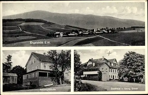 Ak Engelshütt Lam im Bayerischen Wald Oberpfalz, Gasthaus, Totalansicht