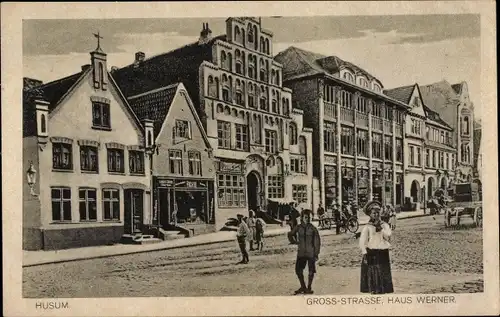 Ak Husum in Nordfriesland, Groß Straße, Haus Werner