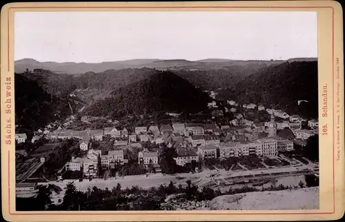 Kabinettfoto Bad Schandau Sächsische Schweiz, Gesamtansicht