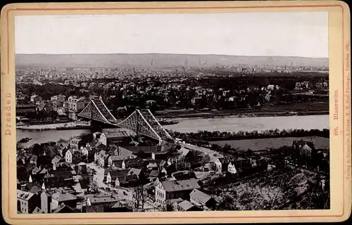 Kabinettfoto Dresden Blasewitz, Gesamtansicht, Vogelschau