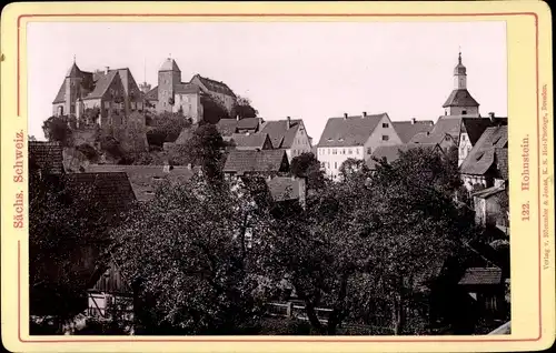 Kabinettfoto Hohnstein Sächsische Schweiz, Teilansicht