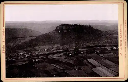 Kabinettfoto Königstein an der Elbe Sächsische Schweiz, Festung