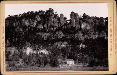 Kabinettfoto Lohmen Sächsische Schweiz, Bastei