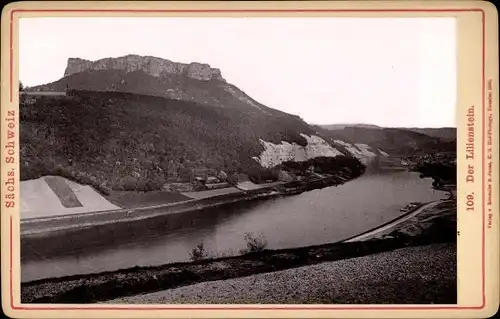 Kabinettfoto Bad Schandau an der Elbe, Lilienstein