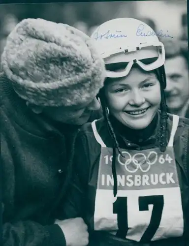 Foto DDR Rennrodlerin Ortrun Enderlein, Olympische Spiele 1964 Innsbruck