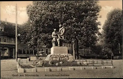 Ak Sömmerda in Thüringen, Dreyse Kriegerdenkmal