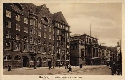 Ak Hamburg Mitte Neustadt, Dammtorstraße, Stadttheater, Schwanenapotheke