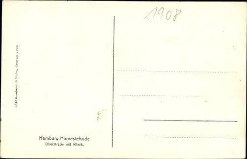 Ak Hamburg Eimsbüttel Harvestehude, Oberstraße mit Klinik