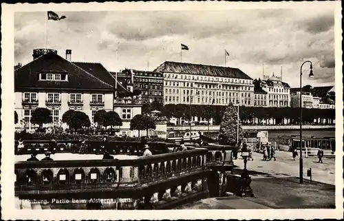 Ak Hamburg Mitte, Partie beim Alsterpavillon