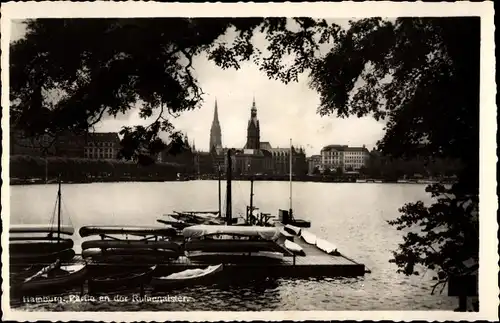 Ak Hamburg Mitte Altstadt, Alsterpartie