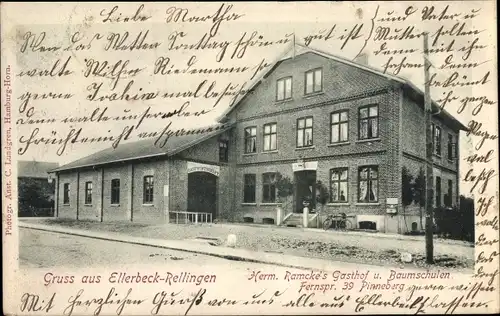 Ak Ellerbek im Kreis Pinneberg, Gasthof und Baumschulen