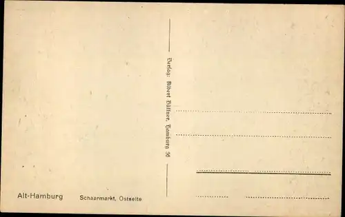 Ak Hamburg Mitte Altstadt, Schaarmarkt, Ostseite, Geschäft