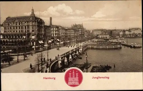 Ak Hamburg Mitte Altstadt, Jungfernstieg