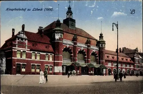 Ak Lübeck in Schleswig Holstein, Hauptbahnhof