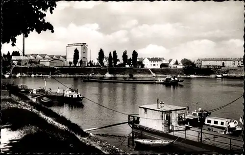 Ak Emmerich am Niederrhein, Blick auf den Hafen