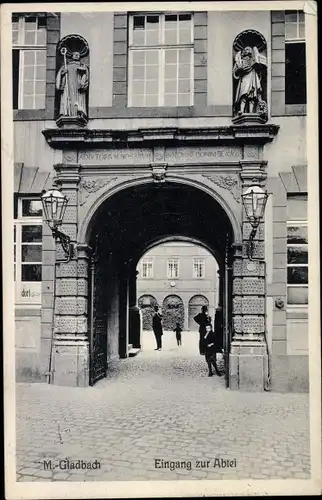 Ak Mönchengladbach am Niederrhein, Eingang zur Abtei