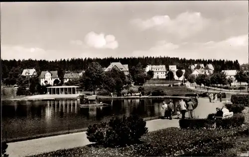 Ak Hahnenklee Bockswiese Goslar im Harz, Am Kurteich