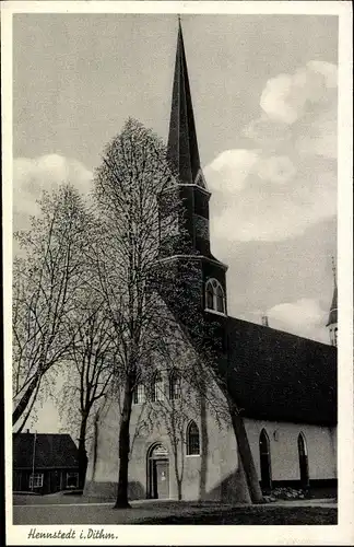 Ak Hennstedt in Dithmarschen, Kirche