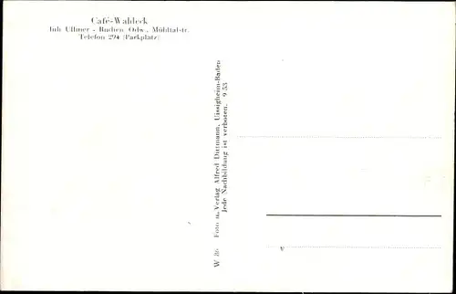 Ak Buchen im Odenwald Baden, Café Waldeck