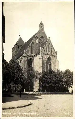 Foto Ak Penzlin in Mecklenburg, St. Marienkirche