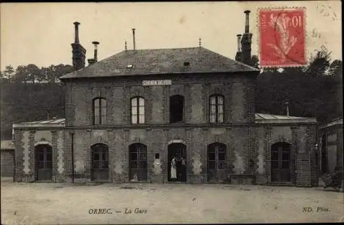 Ak Orbec Calvados, La Gare