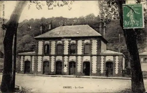 Ak Orbec Calvados, La Gare