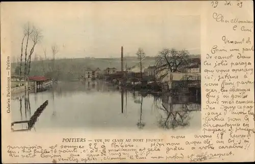 Ak Poitiers Vienne, Vue du Clain au Pont Joubert