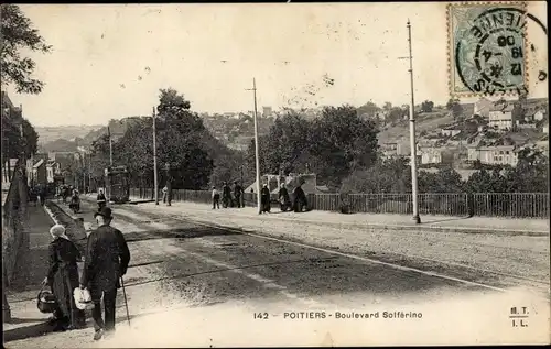 Ak Poitiers Vienne, Boulevard Solferino