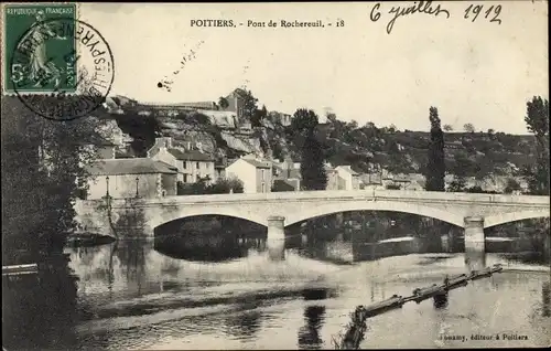 Ak Poitiers Vienne, Pont de Rochereuil