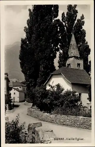 Ak Siders Sierre Kanton Wallis, Vieille Eglise