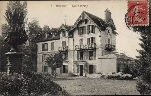 Ak Roissy en Brie Seine et Marne, Les Sources