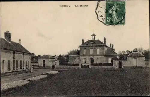 Ak Roissy en Brie Seine et Marne, La Mairie