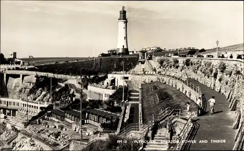 Ak Plymouth Devon England, Smeaton Tower, Tinside