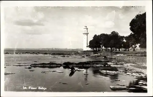 Foto Ak Fener Bahçe Konstantinopel Istanbul Türkei, Leuchtturm