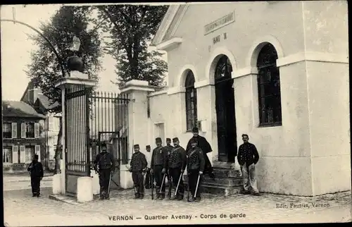 Ak Vernon Eure, Quartier Avenay, Corps de garde