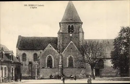 Ak Sennely Loiret, L'Eglise