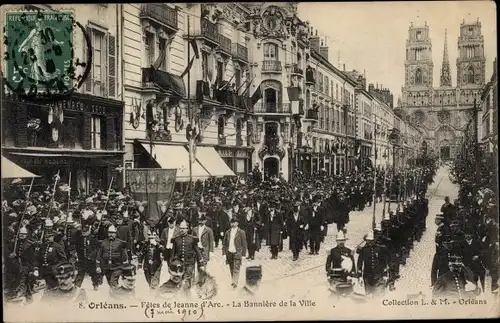 Ak Orléans Loiret, Fetes de Jeanne d'Arc, la Banniere de la Ville