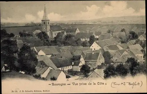 Ak Bourogne Territoire de Belfort, Vue prise de la Cote
