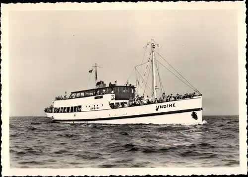 Ak Fahrgastschiff MS Undine, Weiße Flotte Stralsund